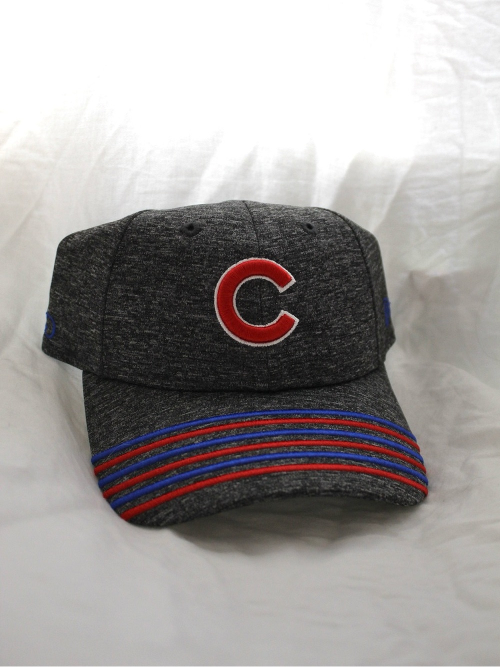 Chicago C Logo Charcoal Baseball Cap - Red & Blue Accent